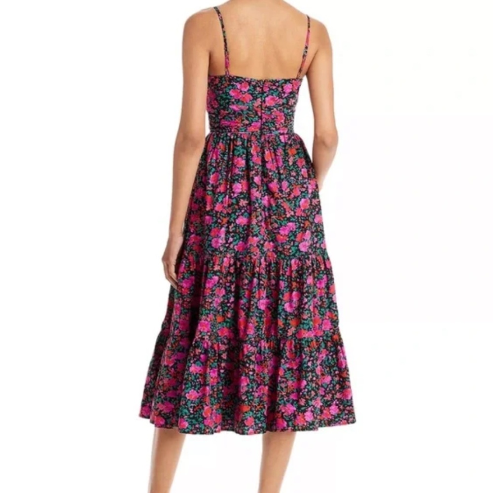 AQUA Cotton Floral Print Cut Out Dress - Picture 2 of 6